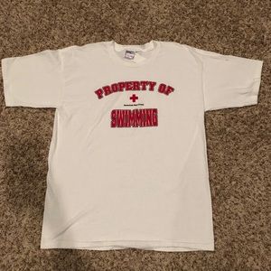 Vintage 80s 90s RedCross Swimming T single stitch